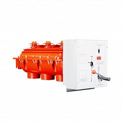 Элегазовый выключатель нагрузки 3х поз ESQ FLNR36-12D/630-20-MOA-KFP FP0-PE (12кВ, 630А, 20кА, держ. пред., руч. упр-ние MOA, кожух с лиц. пан. с держ. предохр. и зазем. KFP FP0, компл. ниж.заземл.)