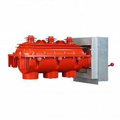 Элегазовый выключатель нагрузки 3х поз ESQ FLNR36-12D/630-20-MOA-KFP FP0-PE (12кВ, 630А, 20кА, держ. пред., руч. упр-ние MOA, кожух с лиц. пан. с держ. предохр. и зазем. KFP FP0, компл. ниж.заземл.)