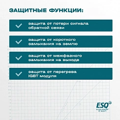 Частотный преобразователь ESQ-230-4T-4K 4кВт, 380В